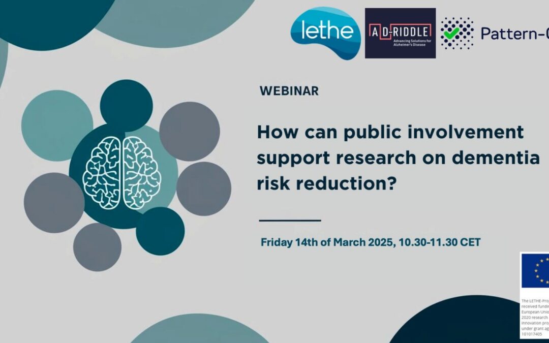 Webinar “How can public involvement support research on dementia risk reduction?”